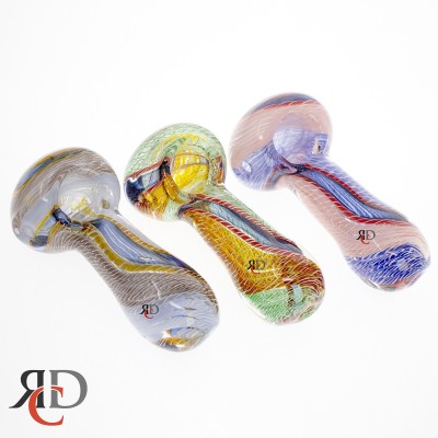 GLASS PIPE FULL TWISTING & DICHRO ART GP6105 1CT GLASS PIPE FULL TWISTING & DICHRO ART GP6105 1CT